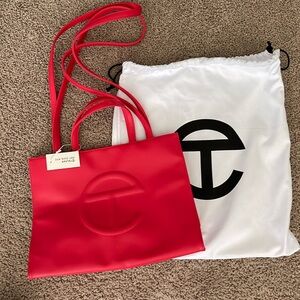 Telfar Red Medium Shopper